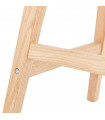 Tabouret de bar design gris en tissu et bois Leila Mini
