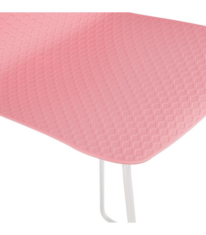 Tabouret de bar design rose en plastique et métal Monaco Mini