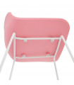 Tabouret de bar design rose en plastique et métal Monaco Mini