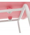 Tabouret de bar design rose en plastique et métal Monaco Mini