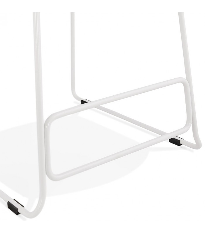 Tabouret de bar design rose en plastique et métal Monaco Mini
