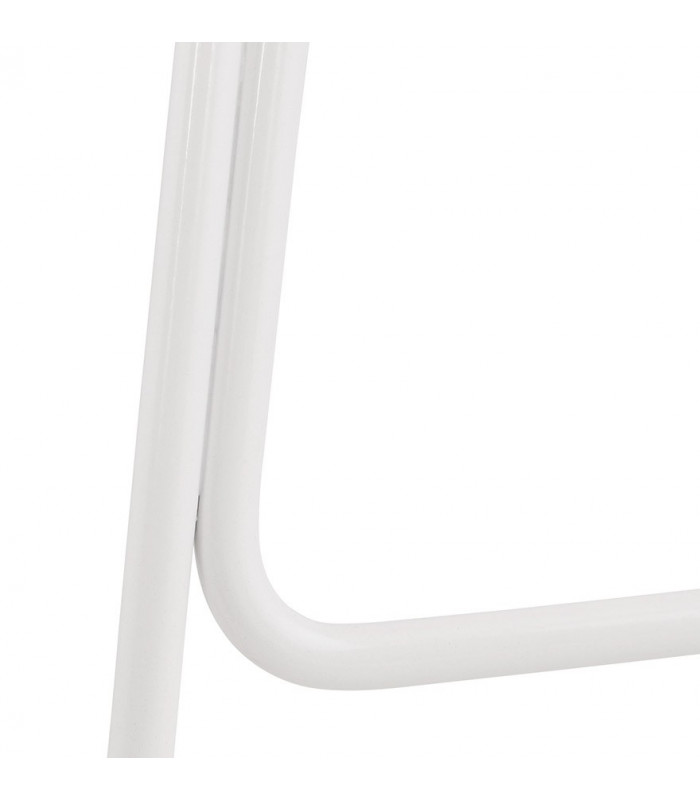 Tabouret de bar design noir en plastique et métal Monaco