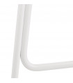 Tabouret de bar design gris en plastique et métal Monaco