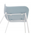 Tabouret de bar design bleu en plastique et métal Monaco