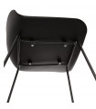 Tabouret de bar design noir en plastique et métal Monaco Mini
