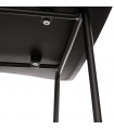 Tabouret de bar design noir en plastique et métal Monaco Mini