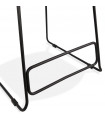 Tabouret de bar design noir en plastique et métal Monaco Mini