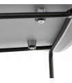 Tabouret de bar design gris en plastique et métal Monaco Mini