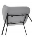 Tabouret de bar design gris en plastique et métal Monaco Mini