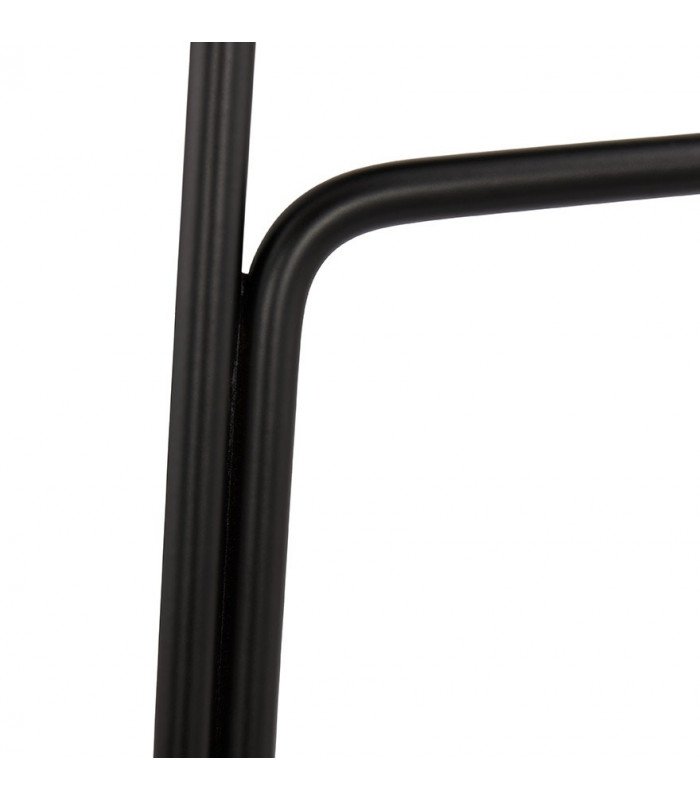 Tabouret de bar design noir en plastique et métal Monaco