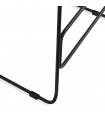 Tabouret de bar design noir en plastique et métal Monaco