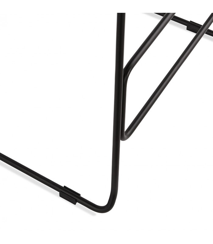Tabouret de bar design gris en plastique et métal Monaco