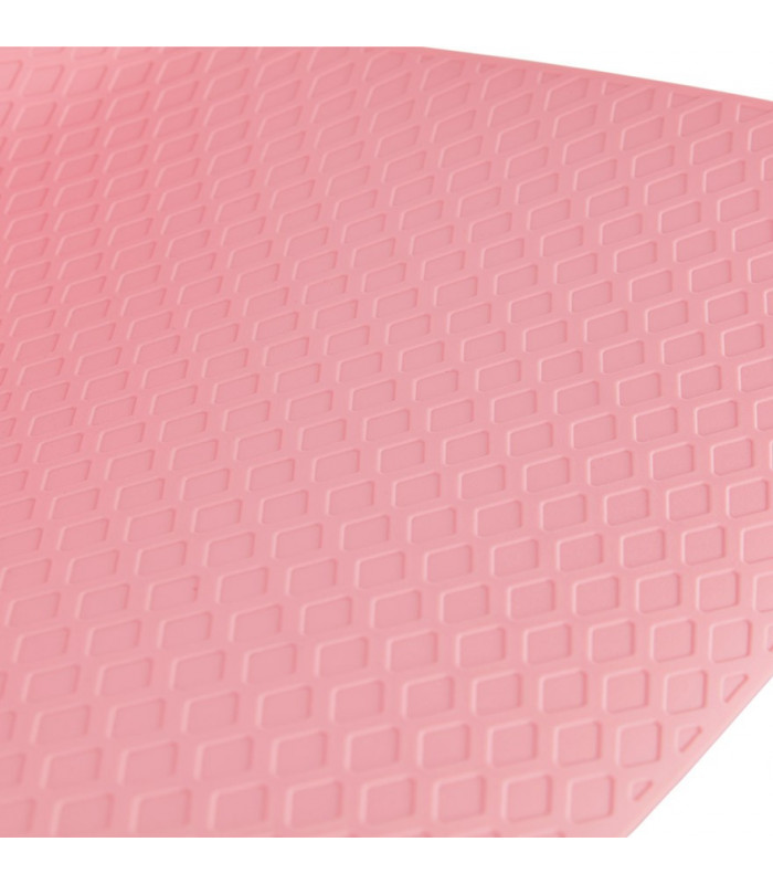 Tabouret de bar design rose en plastique et métal Monaco