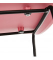 Tabouret de bar design rose en plastique et métal Monaco