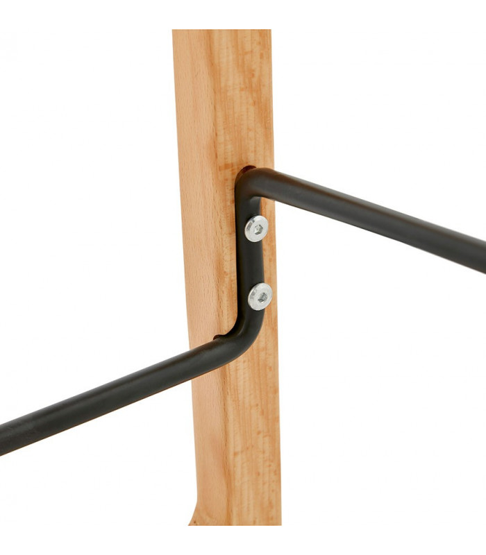 Tabouret de bar design gris foncé en tissu et bois Parkman Mini