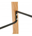 Tabouret de bar design gris foncé en tissu et bois Parkman Mini