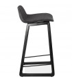 Tabouret de bar design gris foncé en tissu et bois Parkman Mini
