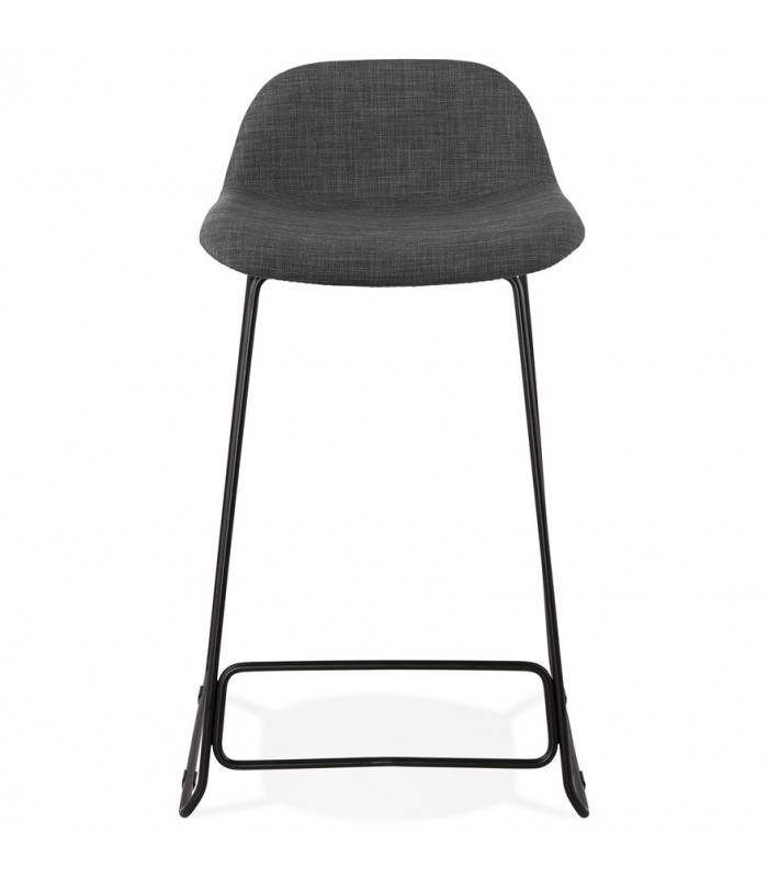 Tabouret de bar design gris foncé en tissu et métal Pineapple Mini