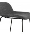 Tabouret de bar design gris foncé en tissu et métal Pineapple Mini