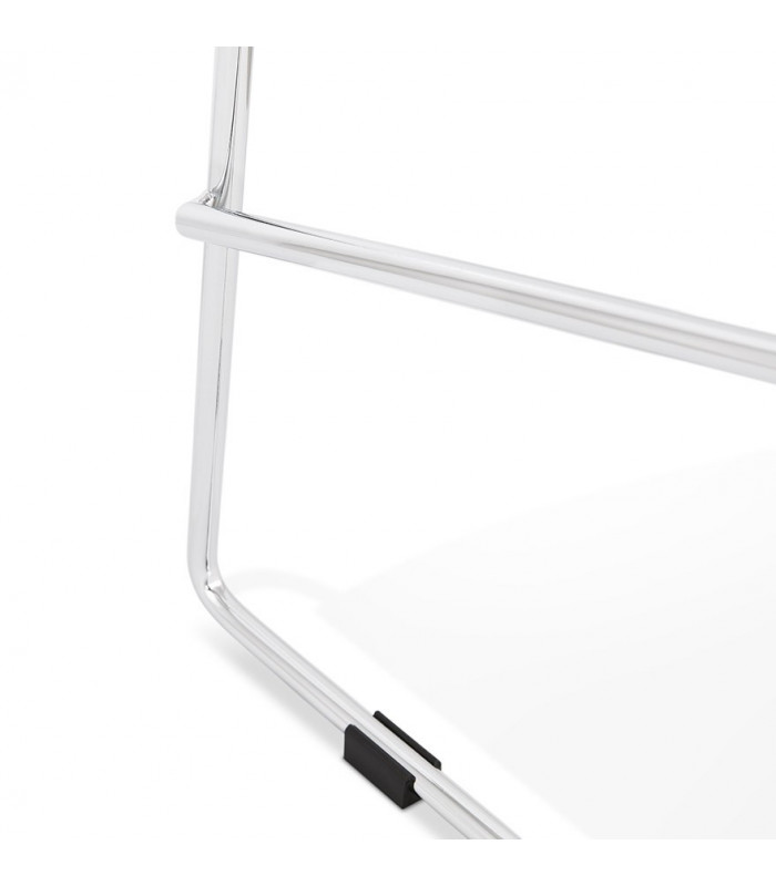 Tabouret de bar design noir en plastique et métal Reman