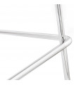 Tabouret de bar design blanc en plastique et métal Reman