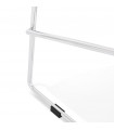 Tabouret de bar design blanc en plastique et métal Reman