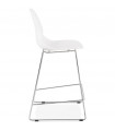Tabouret de bar design blanc en plastique et métal Reman Mini