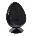 Fauteuil design noir en plastique et tissu Piccadilly