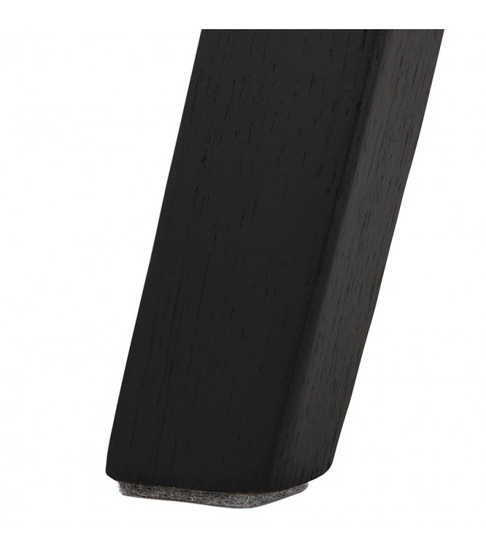 Tabouret de bar design gris en tissu et bois Leila