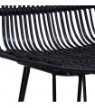 Tabouret de bar design noir en bois et métal Giamatti