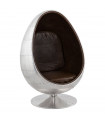 Fauteuil design alu en aluminium et similicuir Piccadilly Alu