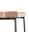 Tabouret de bar design naturel en bois et métal Jak Mini