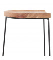 Tabouret de bar design naturel en bois et métal Jak Mini