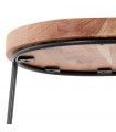 Tabouret de bar design naturel en bois et métal Jak Mini