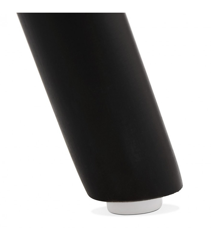 Tabouret de bar design noir en tissu et bois Darna Mini 65