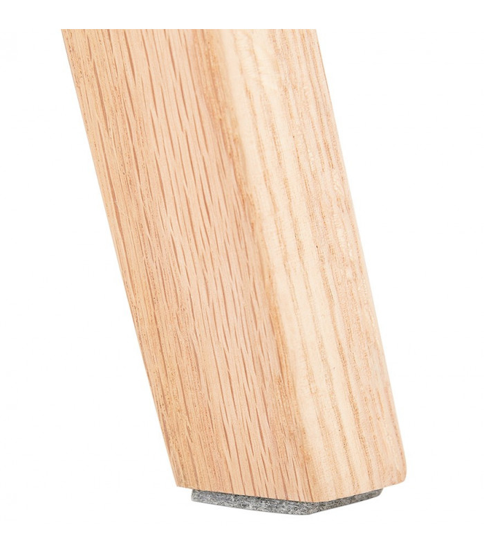 Tabouret de bar design vert en tissu et bois Alvah Mini