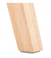 Tabouret de bar design noir en tissu et bois Alvah