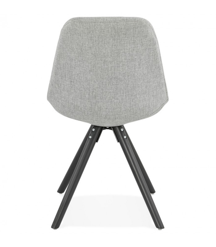 Chaise design gris en tissu et bois Avit