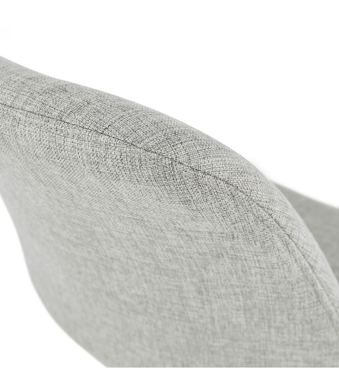 Chaise design gris en tissu et bois Avit