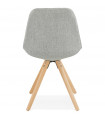 Chaise design gris en tissu et bois Axis