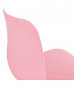 Chaise design rose en plastique et métal Curl