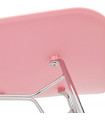 Chaise design rose en plastique et métal Curl