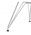 Chaise design rose en plastique et métal Curl