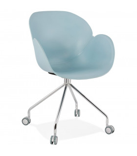 Fauteuil design bleu en plastique Malia