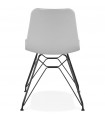 Chaise design gris en plastique et métal Curl