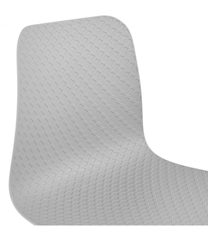 Chaise design gris en plastique et métal Curl