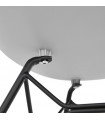 Chaise design gris en plastique et métal Curl