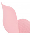 Chaise design rose en plastique et métal Malibu