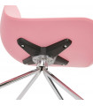 Chaise design rose en plastique et métal Malibu