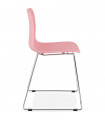Chaise design rose en plastique et métal Amalfi